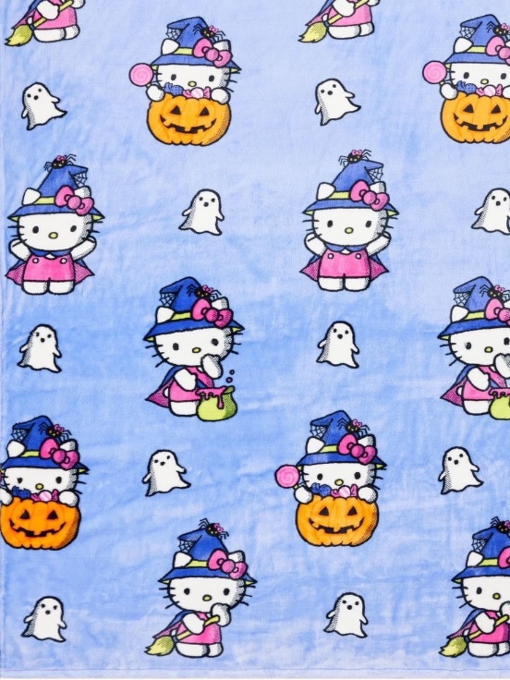 Hello Kitty Halloween Plush Throw - Lavender, Pink & White - Picture 5 of 9